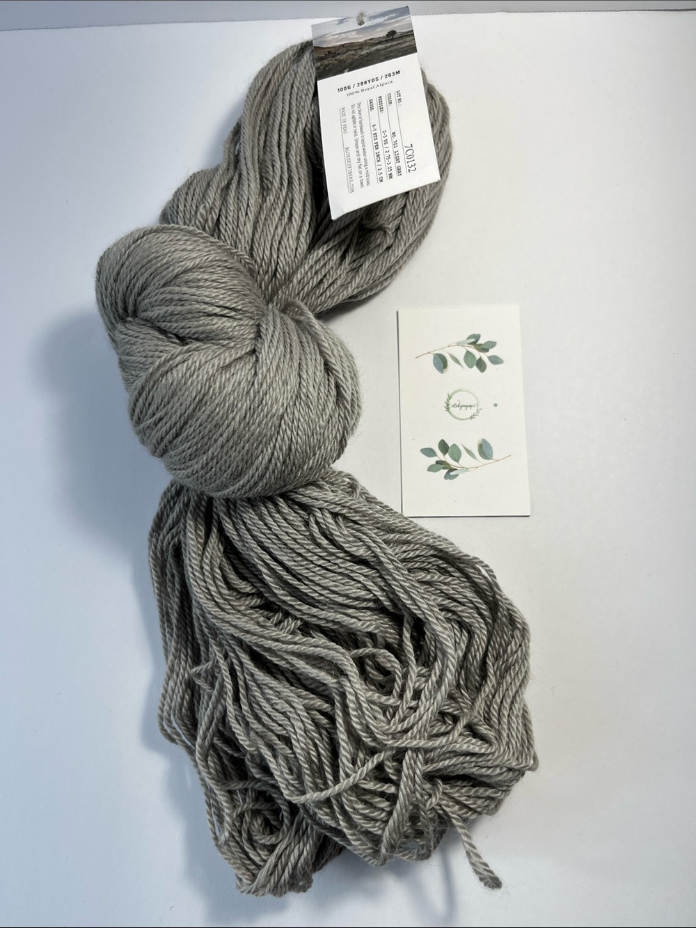 Blue Sky Fibers 100% Royal Alpaca Yarn - Light Gray - Luxurious Softness